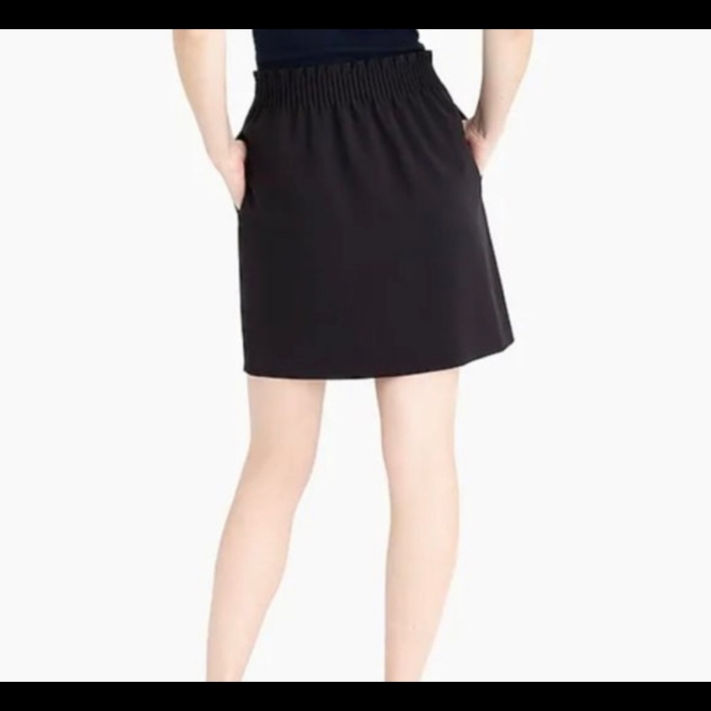J Crew Black Sidewalk Skirt with pockets NWOT